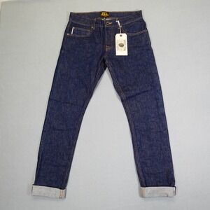 Brave Star Jeans Mens 30 Blue The Regular Taper Cone Mills Selvage Denim B0105